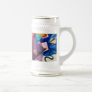 Kandinsky geel-rood-blauw bierpul