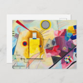 Kandinsky geel-rood-blauw briefkaart (Voorkant / Achterkant)
