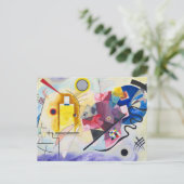 Kandinsky - geel-rood-blauw briefkaart (Staand voorkant)
