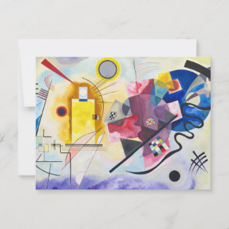 Kandinsky - geel-rood-blauw briefkaart