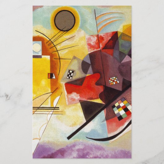 Kandinsky Geel Rood Blauw Briefpapier (Voorkant)