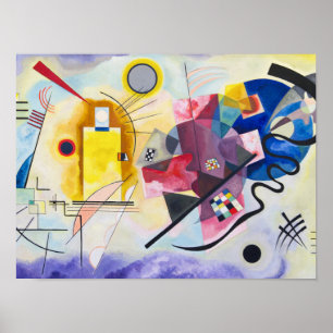 Kandinsky - geel-rood-blauw poster
