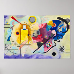 Kandinsky geel-rood-blauw poster