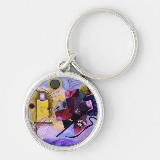 Kandinsky, geel-rood-blauw. sleutelhanger