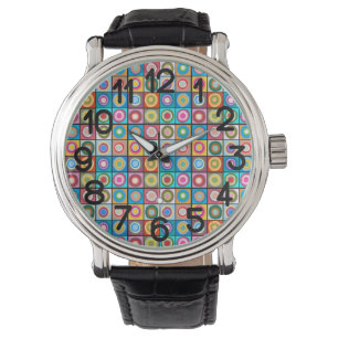 Kandinsky-geïnspireerde cirkels horloge