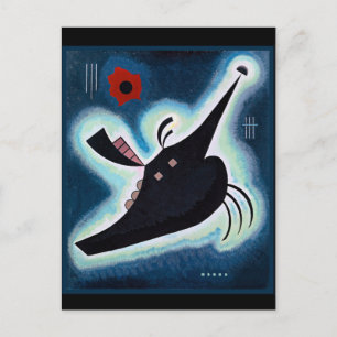 Kandinsky - Gepunte Zwarte Vierhoek Briefkaart