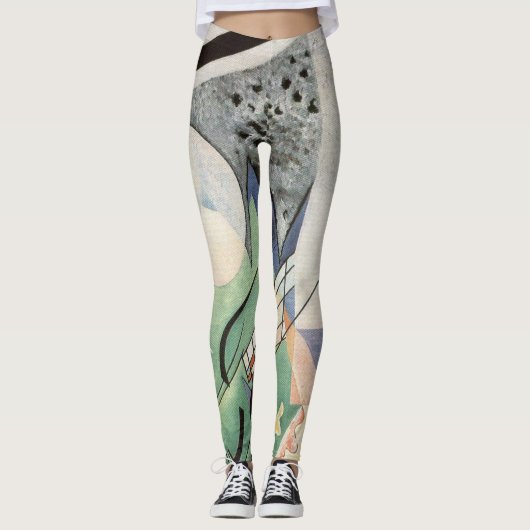 Kandinsky Green Composition 1923 Art Deco Leggings (Voorkant)