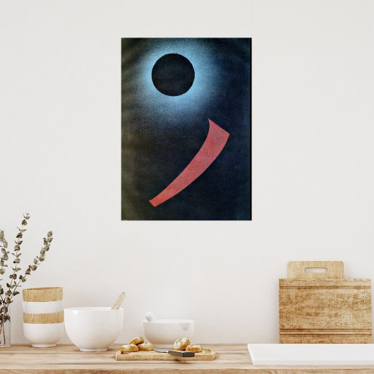 Kandinsky - Grijs en Zwart Poster (Keuken)