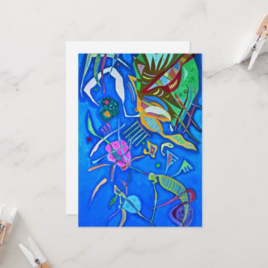 Kandinsky - Groepering, kleurrijk abstract, Kaart (Voorkant / Achterkant in situ)