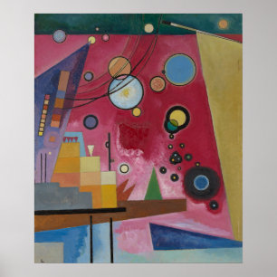 Kandinsky - Heavy Red, beroemd schilderij, Poster