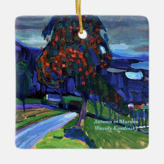 Kandinsky - herfst in Murnau Keramisch Ornament (Voorkant)