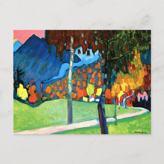 Kandinsky - Herfststudie in Oberau Ansichtkaart Briefkaart (Voorkant)