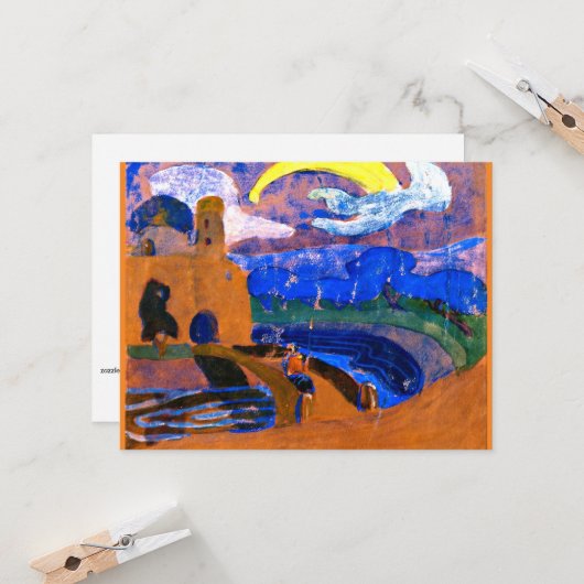 Kandinsky - Het Comet, kleurrijk abstract schilder Kaart (Voorkant / Achterkant in situ)