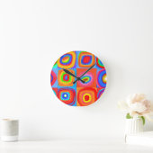 Kandinsky Homage Farbstudie Wall Clock Ronde Klok (Huis)
