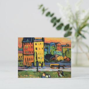 Kandinsky - Huizen in München Ansichtkaart Briefkaart