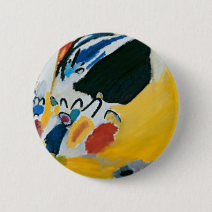 Kandinsky Impression III Concert Abstract schilder Ronde Button 5,7 Cm