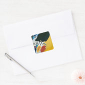 Kandinsky Impression III Concert Abstract schilder Vierkante Sticker (Envelop)