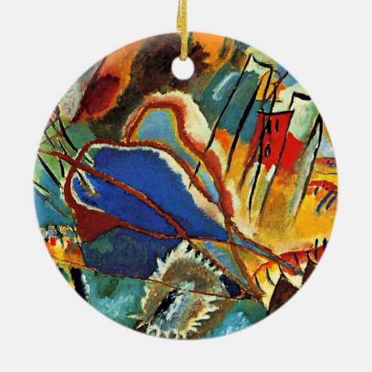 Kandinsky - Improvisatie 30 - Kanonnen Keramisch Ornament (Achterkant)