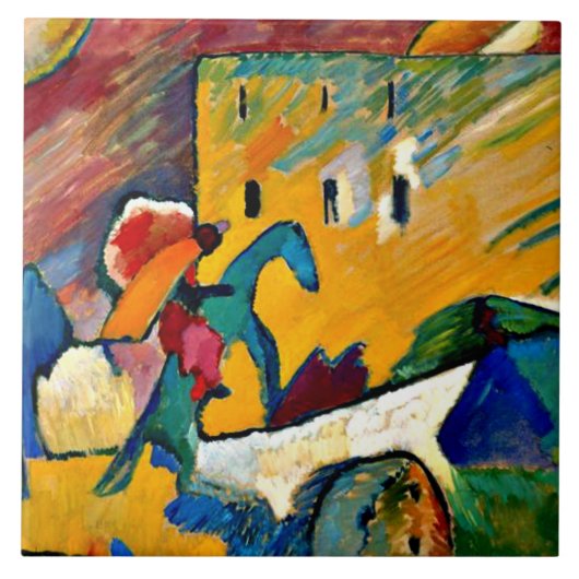 Kandinsky: Improvization 3, landscape painting Tegeltje (Voorkant)