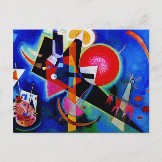 Kandinsky in Blue Abstract Painting Briefkaart (Voorkant)