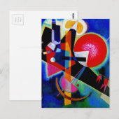 Kandinsky in Blue Abstract Painting Briefkaart (Voorkant / Achterkant)