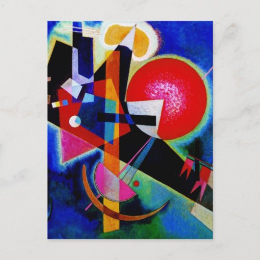 Kandinsky in Blue Abstract Painting Briefkaart (Voorkant)