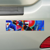 Kandinsky in Blue Abstract Painting Bumpersticker (Op auto)