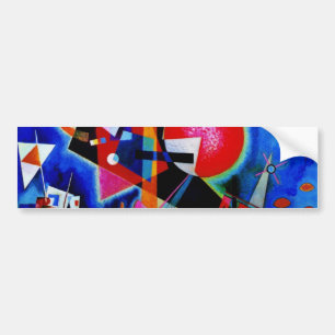 Kandinsky in Blue Abstract Painting Bumpersticker
