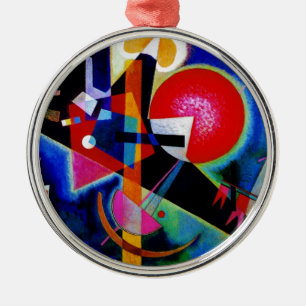 Kandinsky in Blue Abstract Painting Metalen Ornament