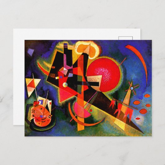 Kandinsky - In Blue, beroemd kunstwerk kaart (Voorkant / Achterkant)