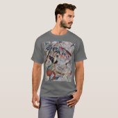 Kandinsky in grijs Abstract kunstwerk donkergrijs T-shirt (Voorkant volledig)