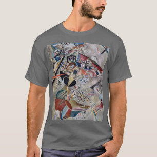 Kandinsky in grijs Abstract kunstwerk donkergrijs T-shirt