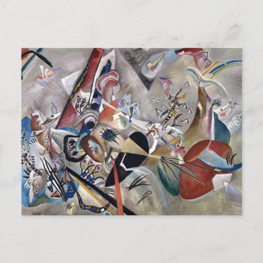 Kandinsky in het Abstracte grijze kunstwerk Briefkaart (Voorkant)