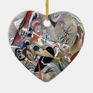 Kandinsky in het Abstracte grijze kunstwerk Keramisch Ornament
