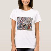 Kandinsky in het Abstracte grijze kunstwerk T-shirt (Voorkant)