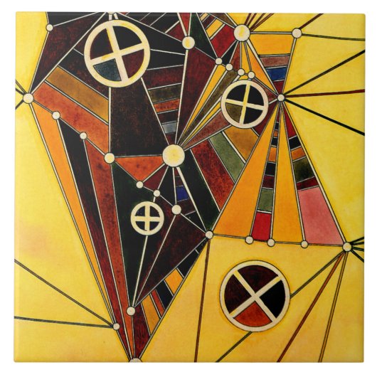 Kandinsky - In het netwerk, Tegeltje (Voorkant)