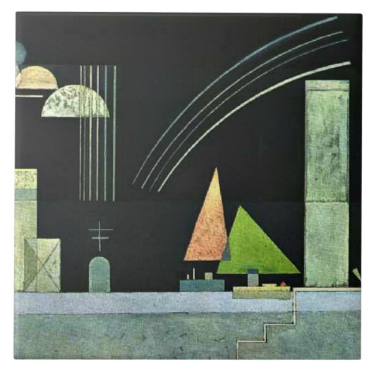 Kandinsky - In rust Tegeltje (Voorkant)