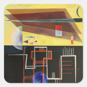 Kandinsky Inner Alliance Abstract kunstwerk Vierkante Sticker