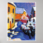 Kandinsky - Kerkhof en pastorie in Kochel Poster (Voorkant)
