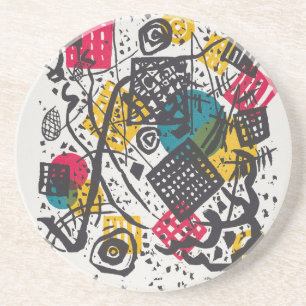Kandinsky Kleine Welten V Bauhaus Abstract Antiek Zandsteen Onderzetter