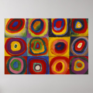 Kandinsky Kleuronderzoek van Vormen & Cirkels Poster