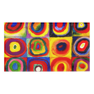 Kandinsky Kleuronderzoek Vierkanten Cirkel Kunst Naambadge