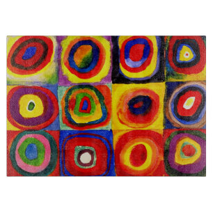 Kandinsky Kleuronderzoek Vierkanten Cirkel Kunst Snijplank