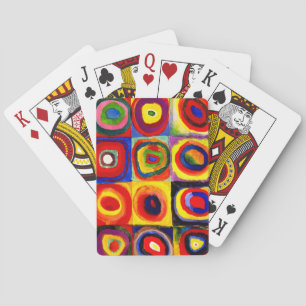 Kandinsky Kleuronderzoek Vierkanten Cirkels Kunst  Pokerkaarten