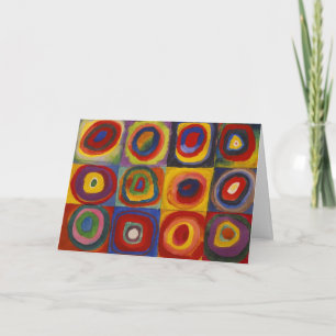 Kandinsky Kleuronderzoek Vierkanten Kleurrijke Vie Feestdagen Kaart