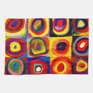 Kandinsky Kleuronderzoek Vierkanten Vierkanten Cir Theedoek
