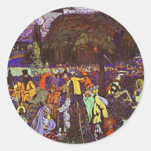 Kandinsky - Kleurrijk Leven, Ronde Sticker