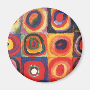 Kandinsky Kleurstudie Vierkanten Vierkanten Cirkel Magneet