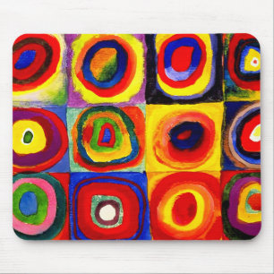 Kandinsky Kleurstudie Vierkanten Vierkanten Cirkel Muismat