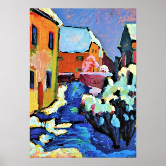 Kandinsky - Kochel, Graveyard en Rectory Poster (Voorkant)